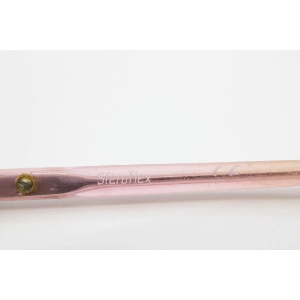 Sferoflex 2550-B 299 Silver Pink Oval Semi Rimless Eyeglass Frames 53-17-135